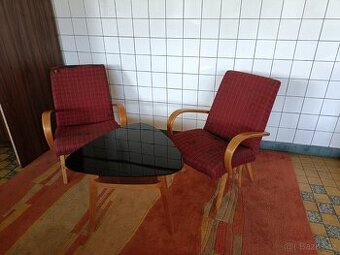 Ikonická retro křesla Brusel – Pár k renovaci