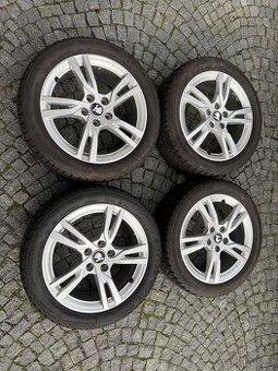 Litá kola 5x112 R17 se zimními pneu 205/50/17