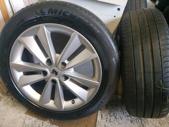 ALU kola Renault Megane 5x114,3 r17 Originál,pneu 6mm 205/55
