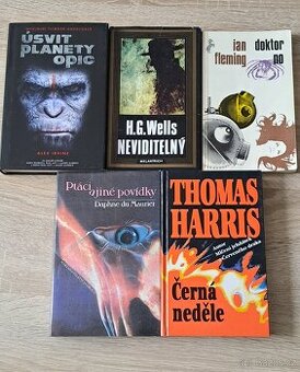 Soubor dobrodružných knih a thrillerů