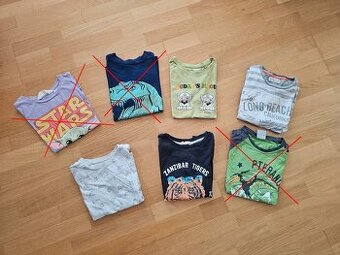 Set triček s krátkým rukávem, 4x tričko, vel. 128