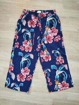 Dámské/dívčí letní volné zkrácené kalhoty BELLA s tropickým