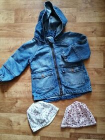 Dívčí džínová bunda (parka) vel. 92, zn. H&M