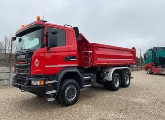 Scania G410 6x6 - třístranný sklápěč
