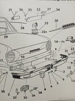 Škoda 100-110 L, LS, přední nárazník