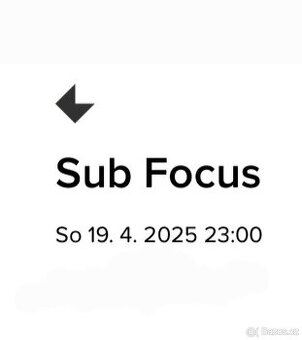 Sub Focus, ROXY, 19.4 DNES, 3ks vstupenek