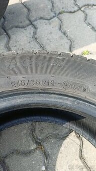 Prodám celoroční pneu 215/55/R16. 2 kd - 1