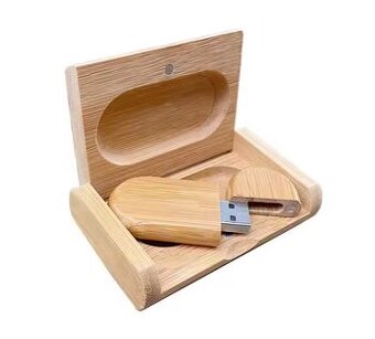🌿 Elegantný USB kľúč v drevenej krabičke - 64GB