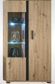 Nízká komoda dub artisan/černá