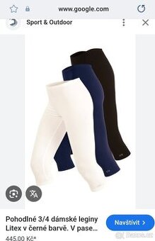 NOVÉ - legíny Litex - 2x černé, 1x tm. modré