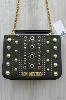 Originál Love Moschino černá kabelka s nýty