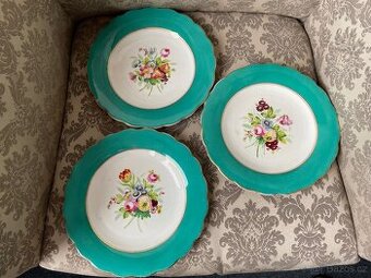 luxusní ručně malované 3 talířky