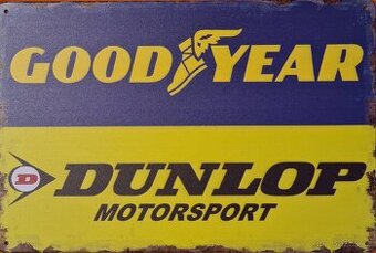 Plechová cedule retro 30x20 GY&DUNLOP