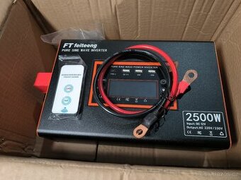 invertor  12V na 220V, trvalý výstup  2500w čistá sinusoida