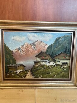 Starý obraz na plátně.