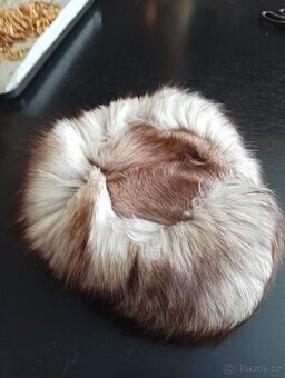 Retro čepice z lišky plus límec