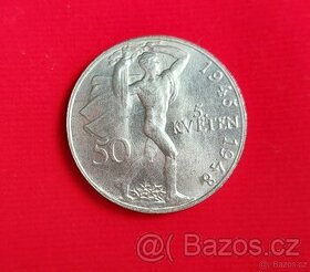 Stříbrná mince 50 Kčs