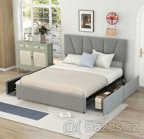 Nová manželská postel, 140x200 Čalouněná postel - 1
