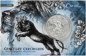 Stříbrná uncová mince Český lev 2024 stand číslovaný - 1