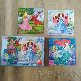 Puzzle -3 obrázky princezen 5+
