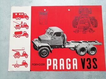 Praga V3S podvozek - prospekt - originál - doprava v ceně