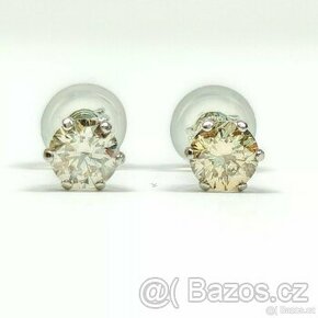 LUXUSNÍ PLATINOVÉ DIAMANTOVÉ NÁUŠNICE 0.50 CT - 1