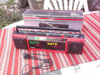 Starý ázijský RADIO-DVOJKAZEŤÁK do ruky s Disco-Light II.