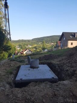 Sklep, betonová jímka