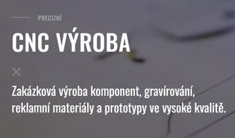 CNC frézování / gravírování
