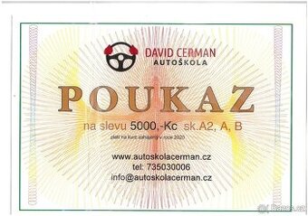 Slevový poukaz na autoškolu v Moravské Třebové