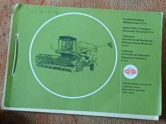 Prodám originální knihy k samojízdným kombajnům Fortschritt