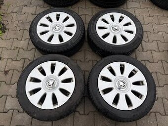 4x al kola 5x112 16 + pneu zimní 205/55 R16