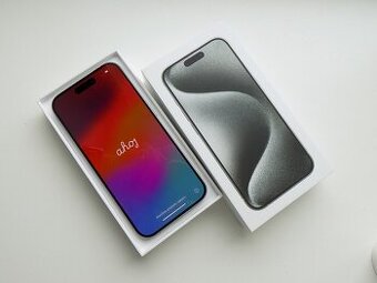 APPLE iPhone 15 Pro MAX 256GB Bílý Titan - ZÁRUKA-TOP STAV