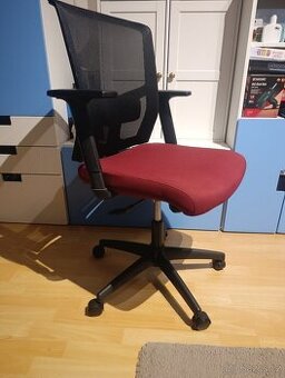 Kancelářská židle černo červená - 1