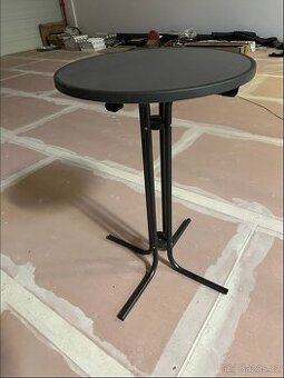 Skládací bistro stůl – černý, 108 × 68 cm