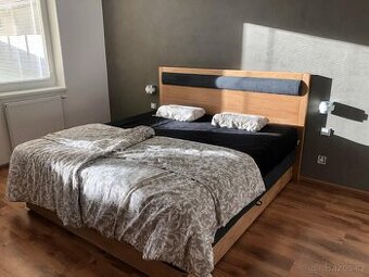 Manželská masivní BOXSPRING postel 180x200 cm