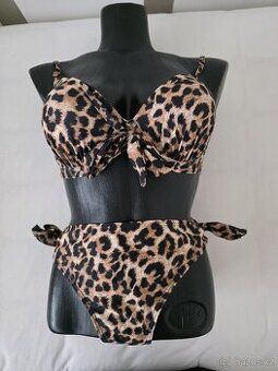 Dámské leopardí plavky / bikiny - Vel. M - 75B