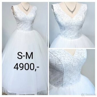 NOVÉ TŘPYTIVÉ svatební šaty GLITTER