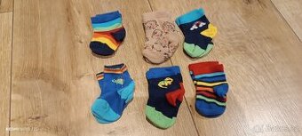 Ponožky - 6 ks, vel. 0-3 měsíců