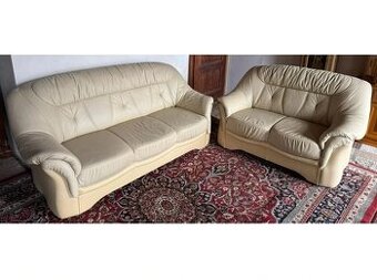 Luxusní kožená sedací souprava 3+2, 3218