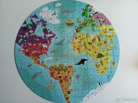 Puzzle v kufříku - mapa světa (208dílků)