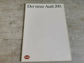 Prospekt Audi 200, 24 stran, německy, 1983