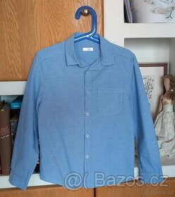Košile modrá společenská pro kluky vel. 128