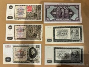 Predam stare bankovky 1925 - 1945 perforovane