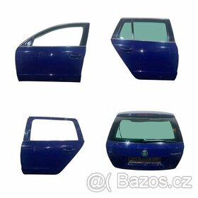 Dveře + víko kufru tmavě modrá LF5A Škoda Superb 2 kombi 201