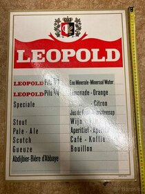 Stará papírová cedule Leopold