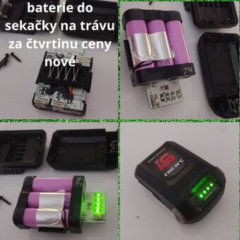 Baterie do aku nářadí, elektrokol, repase, oprava