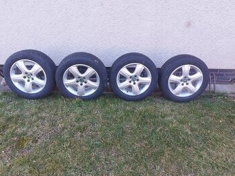 ALU kola 5x100 R16 Knife original Škoda+nové pneu 205/55R16