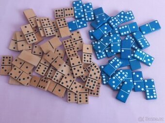 Dřevěné domino - dvoubarevné. - 1