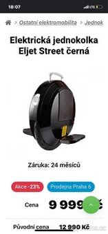 Elektrická jednokolka /unicykle/ EUC. Lze zaslat